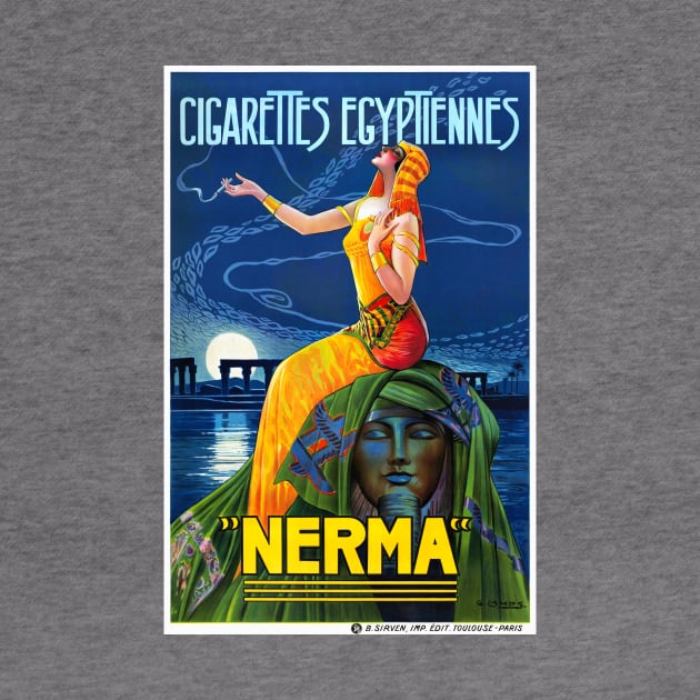 Vintage Travel Poster France Nerma Cigarettes Egyptiennes by vintagetreasure